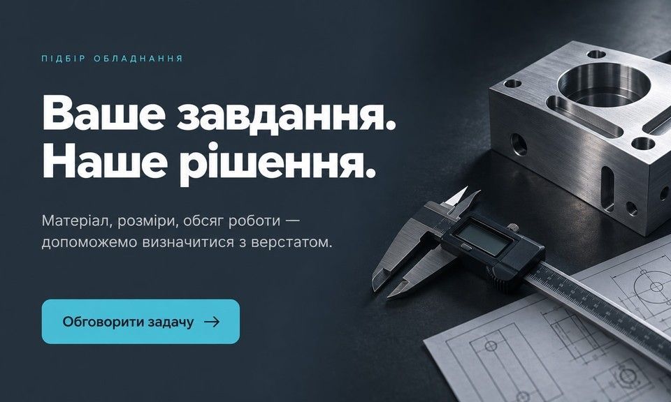 Матеріал, розміри, обсяг роботи — допоможемо визначитися з верстатом.